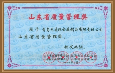 山东省质量管理奖